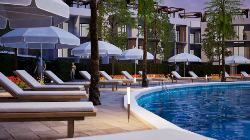 209 Second floor Building 6 side pool + 89 m2 special roof